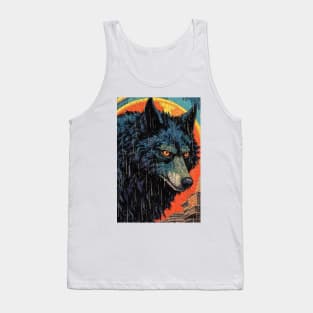 Comic Style Wolf Tank Top